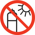 Beskyttes mot sollys + symbol